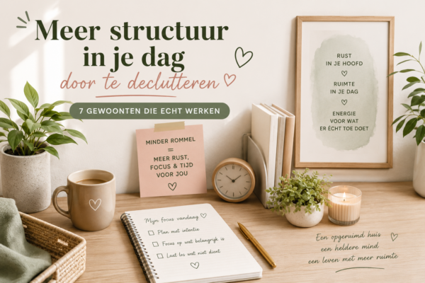 Meer structuur in je dag door te declutteren: 7 gewoonten die echt werken